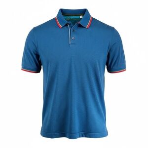 Robert Graham Blue Polo with Red Accents